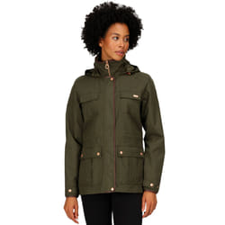 Regatta Womens Alixa Waterproof High Collar Outdoor Walking Jacket - Dark Khaki - 10, Dark Khaki