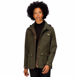 Regatta Womens Alixa Waterproof High Collar Outdoor Walking Jacket - Dark Khaki - 10, Dark Khaki