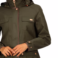 Regatta Womens Alixa Waterproof High Collar Outdoor Walking Jacket - Dark Khaki - 10, Dark Khaki