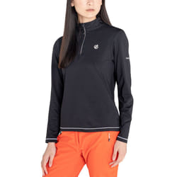 Dare 2B Womens Lowline 1/4 Zip  Stretch Pullover Midlayer Jumper - 10 UK, Black