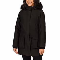 Regatta Womens Sefarina Waterproof Fur Trimmed Hooded Parka Jacket - Black - 10, Black
