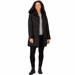 Regatta Womens Lexis Waterproof Insulated Fur Trimmed Hooded Parka Jacket Coat - 12, Black