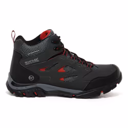 Regatta Holcombe Mid, Male, Adult, Black, Red, Outdoor boots, Walking, Ash Rio Red