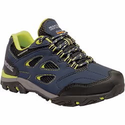 Regatta Childrens/Kids Holcombe Low Junior Hiking Boots - 12 Child UK, Navy Blaze/Lime Punch