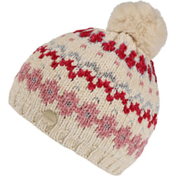 Regatta Kids Hedy Lux lll Winter Warm Fleece Lined Fair Isle Knitted Bobble Hat - 4-6Yrs, Cream