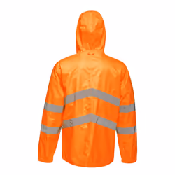 Regatta Unisex Hi Vis Pro Packaway Reflective Work Jacket - S, Orange