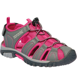 Regatta Kids Westshore Closed Toe Adjustable Walking Hiking Sandals - 9K UK, Granite Cabaret