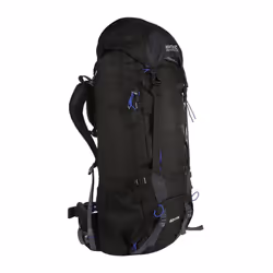 Regatta Blackfell III 60+10L Expandable Rucksack - One Size, Black/Surfspray Blue