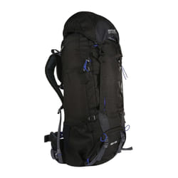 Regatta Blackfell III 60+10L Expandable Rucksack - One Size, Black/Surfspray Blue