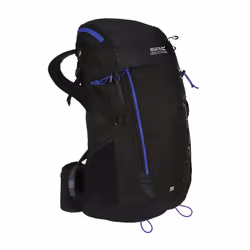 Regatta Blackfell III 35L Rucksack - One Size, Black/Surfspray Blue