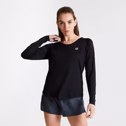 Dare 2B Womens/Ladies Discern Long Sleeve T-Shirt - 16 UK, Black - Additional view 2