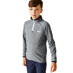 Regatta Kids Loco Half Zip Mini Stripe Outdoor Pullover Fleece - 7-8Yrs, Grey