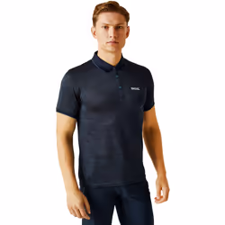 Regatta Mens Remex II Jersey Quick Dry Short Sleeve Polo Shirt Top - Navy - S, Navy