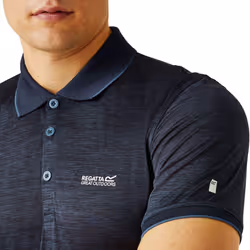 Regatta Mens Remex II Jersey Quick Dry Short Sleeve Polo Shirt Top - Navy - S, Navy