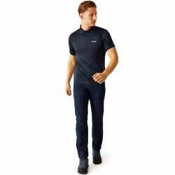 Regatta Mens Remex II Jersey Quick Dry Short Sleeve Polo Shirt Top - Navy - S, Navy
