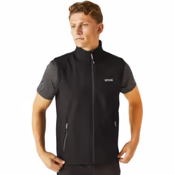 Regatta Mens Bradwell III Softshell Outdoor Walking Wind Resistant Gilet - S, Black