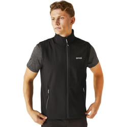 Regatta Mens Bradwell III Softshell Outdoor Walking Wind Resistant Gilet - S, Black