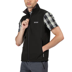 Regatta Mens Bradwell III Softshell Outdoor Walking Wind Resistant Gilet - L, Black