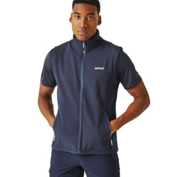 Regatta Mens Bradwell III Softshell Outdoor Walking Wind Resistant Gilet - XL, Navy
