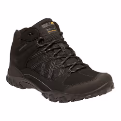 Regatta Mens Edgepoint Mid Waterproof Hiking Shoes - 8 UK, Black/Granite