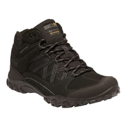Regatta Mens Edgepoint Mid Waterproof Hiking Shoes - 10 UK, Black/Granite