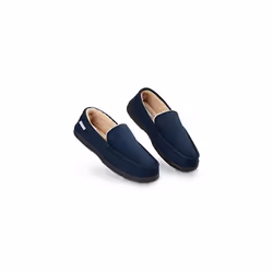 Dunlop Moccasins Slippers Men | Moccasin Loafers Faux Sheepskin Slippers with Rubber Sole | Classic Memory Foam Plush House S ...