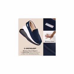 Dunlop Moccasins Slippers Men | Moccasin Loafers Faux Sheepskin Slippers with Rubber Sole | Classic Memory Foam Plush House Slippers | Breathable Ind