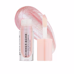 Revolution Shimmer Bomb Lip Gloss  Lip Tint Infused With Vitamin E  Shimmery Finish  Comes In 6 Colors  Sparkle