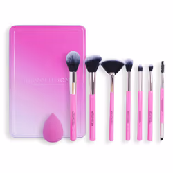 The Brush Edit Gift Set, 7 Brushes For Eyes, Highlighter & Face, 1 Sponge For Blending, 8 Products Included