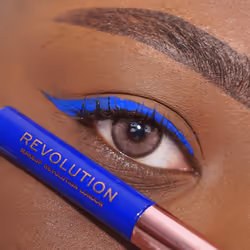 Makeup Revolution, Super Flick Liquid Eyeliner, Highly Pigmented, Blue, 2.4 ml