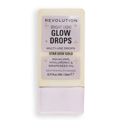 Makeup Revolution, Bright Light Glow Highlighter Drops, Illuminating Finish, Golden Star Dew, 23ml