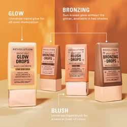 Makeup Revolution, Bright Light Glow Highlighter Drops, Illuminating Finish, Golden Star Dew, 23ml