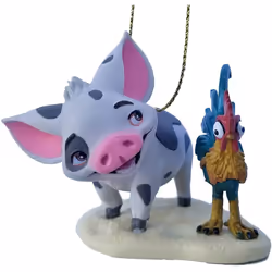 D Pua and Heihei (Moana) Pet Pig and Rooster Figurine Holiday Christma
