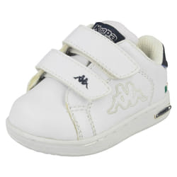 ) Girls Kappa Casual Trainers Deuce - UK 3 Infant, White/Navy (White
