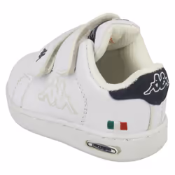 ) Girls Kappa Casual Trainers Deuce - UK 3 Infant, White/Navy (White
