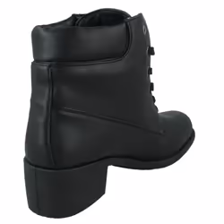 Ladies Spot On Lace Up Ankle Boot - Black, UK 3