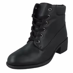 Ladies Spot On Lace Up Ankle Boot - Black, UK 7