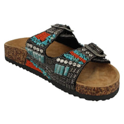 Down To Earth Womens/Ladies Beaded Mules - 5 UK, Black