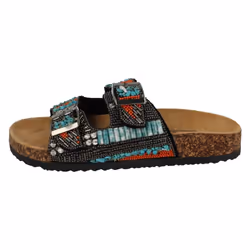 Down To Earth Womens/Ladies Beaded Mules - 5 UK, Black