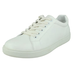 Mens Reflex Lace Up Trainers A2185 - White, UK 12