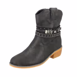 Ladies Down To Earth Cowboy Boots F50950 - UK 7, Black