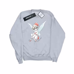 Disney Mens Tinkerbell Christmas Fairy Sweatshirt - L, Sports Grey