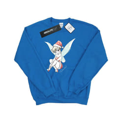 Disney Mens Tinkerbell Christmas Fairy Sweatshirt - L, Royal Blue