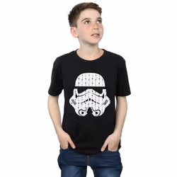 Star Wars Boys Christmas Stormtrooper Helmet T-Shirt - 12-13 Years, Black