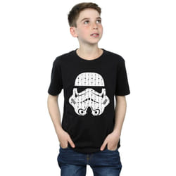 Star Wars Boys Christmas Stormtrooper Helmet T-Shirt - 12-13 Years, Black