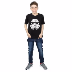 Star Wars Boys Christmas Stormtrooper Helmet T-Shirt - 12-13 Years, Black