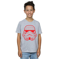 Star Wars Boys Christmas Stormtrooper Helmet T-Shirt - 12-13 Years, Sports Grey