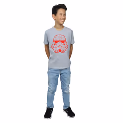 Star Wars Boys Christmas Stormtrooper Helmet T-Shirt - 12-13 Years, Sports Grey