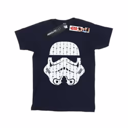 Star Wars Boys Christmas Stormtrooper Helmet T-Shirt - 12-13 Years, Navy Blue