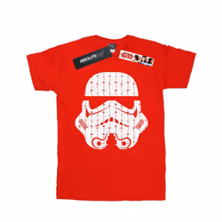 Star Wars Boys Christmas Stormtrooper Helmet T-Shirt - 12-13 Years, Red